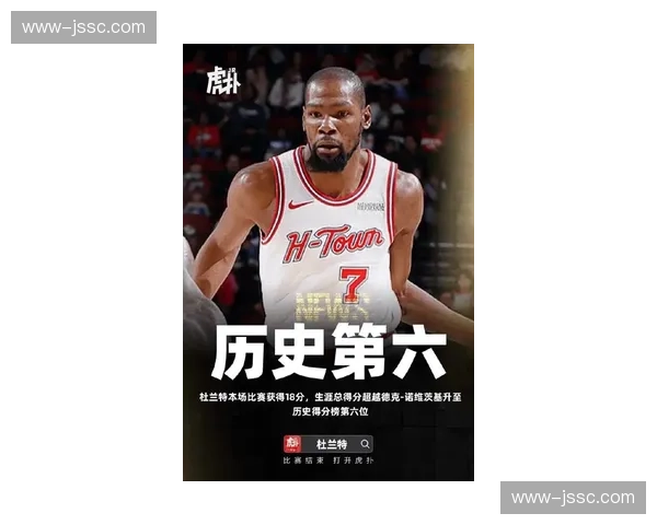 杜兰特总得分突破1763分大关 火箭老将仍保持顶级得分效率